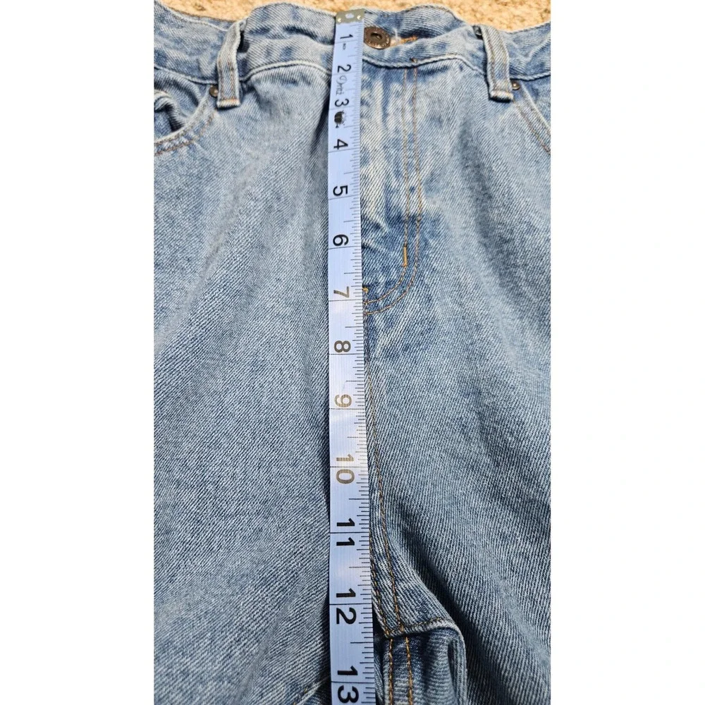 Cotton On Mom Jean Womens 10‎ Light Wash Distressed High Rise Blue Denim Classic